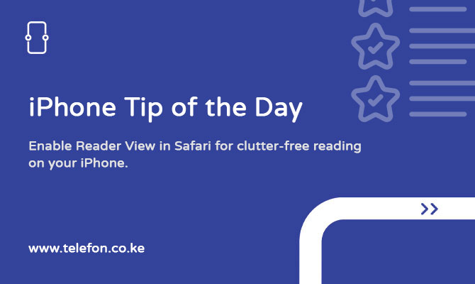 telefonKE's tweet image. ðŸŒ Seamless Browsing: Enable Reader View in Safari for clutter-free reading on your iPhone. Tap the Reader View icon in the address bar for distraction-free browsing! #iPhoneBrowser #ReadingMode