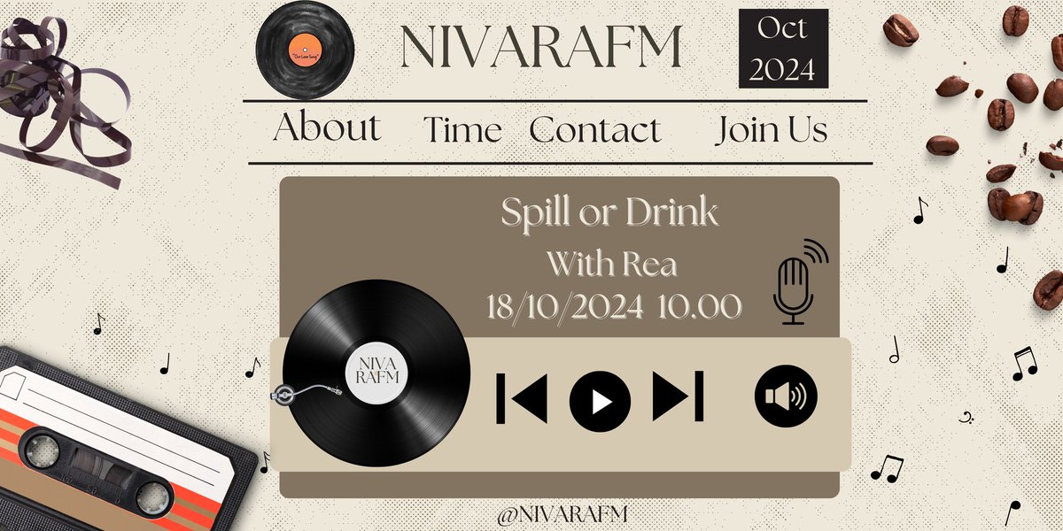andreaaclay's tweet photo. ⠀ 
𝐍𝐈𝐕𝐀𝐑𝐀𝐅𝐌 𝐍𝐨𝐰 𝐎𝐧.......🎧

🎮: Spill or Drink
👤: Rea
⏳: 18 Oktober 2024 &amp; 10.00

Tune in, by click the 𝐑𝐞𝐩𝐨𝐬𝐭 button.
⠀ https://t.co/X5ACNt9zLR