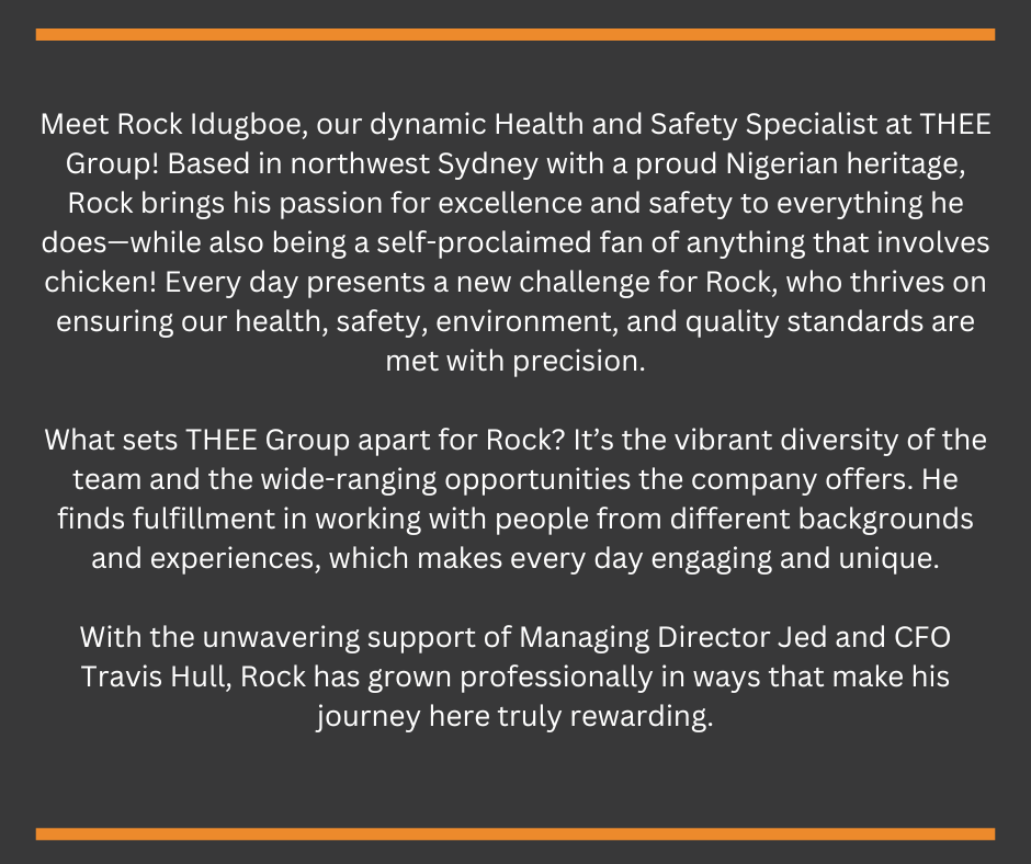 GroupThee's tweet photo. Upfront with Rock Idugboe, our HSEQ Manager, who thrives on ensuring our health, safety, environment, and quality standards are met with precision. #Safety #THEEGroup #HSEQManger https://t.co/SaDjnR4rxK