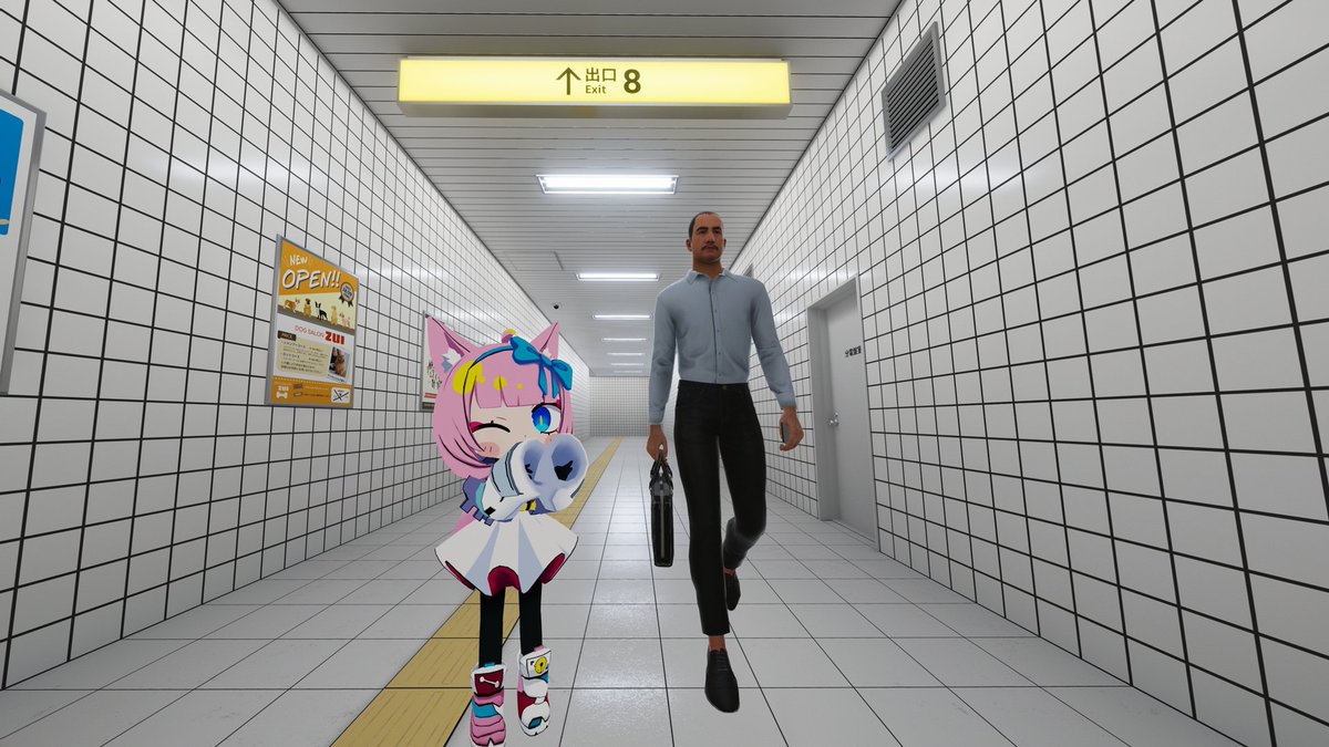 gamespark's tweet photo. 『VRChat』に『8番出口』が！？VRChatワールド「8番出口VR VRChat Photo Spot」が公開
https://t.co/5vFuZS9He4 https://t.co/pAhkTeVXvm