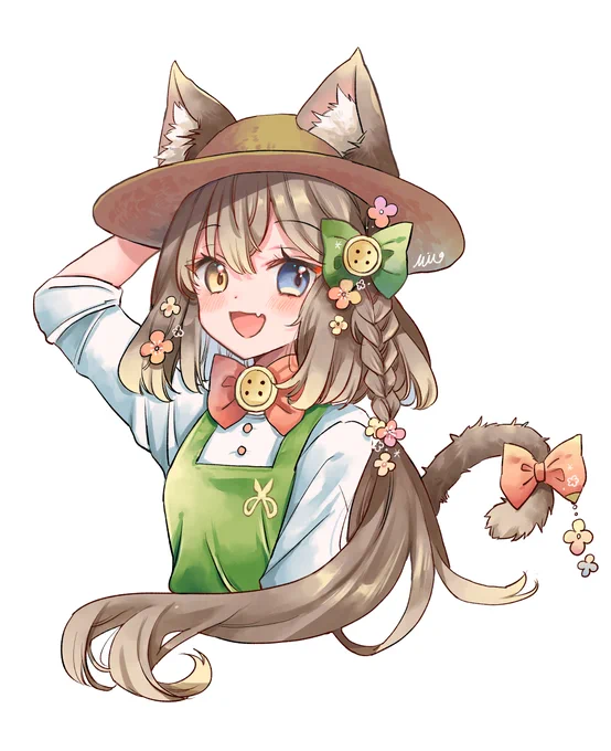 名刺用イラスト描かせていただきました!庭師ネコちゃん 