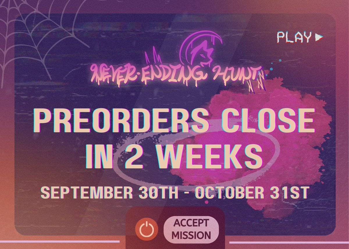 ✨PREORDERS CLOSE 2 WEEKS✨

We’re half way through our preorder period now, only two weeks left until our store closes.

So don’t forget to get your order in before then!

🛒 neverendinghunt.bigcartel.com

#hsr #HonkaiStarRail