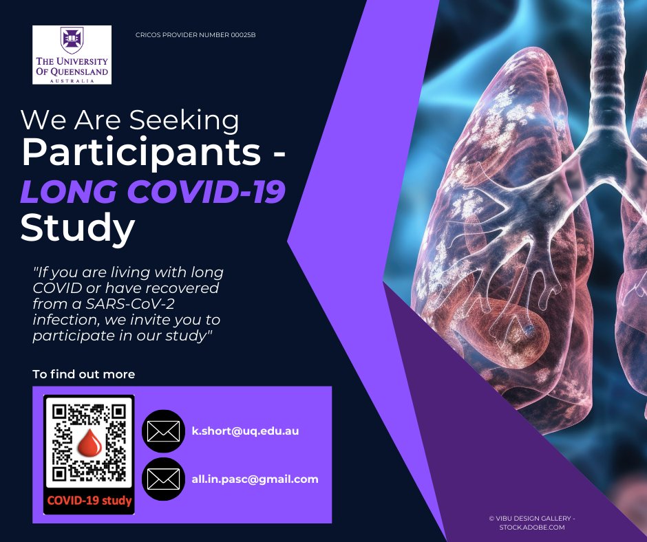 People in Brisbane and Melbourne we need your help! Please join our study to develop a much needed  diagnostic test for Long COVID - reach out because we would love to hear from you! Please retweet far and wide!!