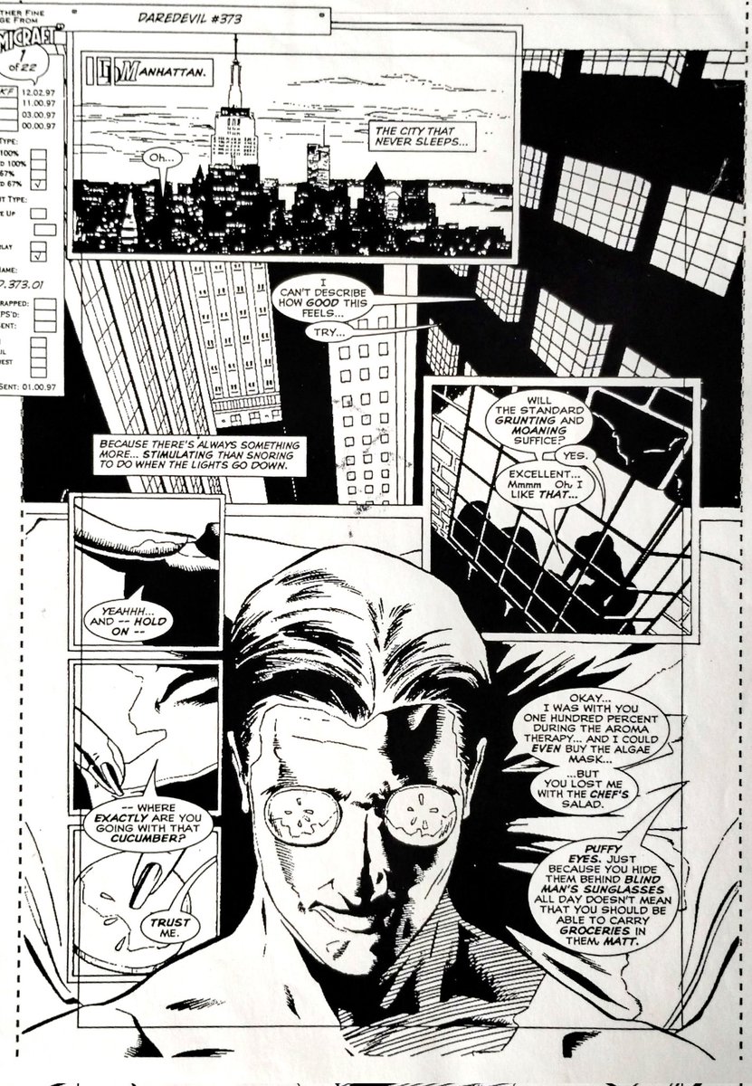 My first professional sequential page (Matt Murdock and Karen).