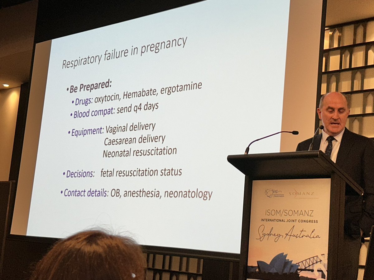 Dr Lapinsky (Canada) is providing a comprehensive update on Critical Care of the OB patient. In the ICU - be ready for twins (or more)!