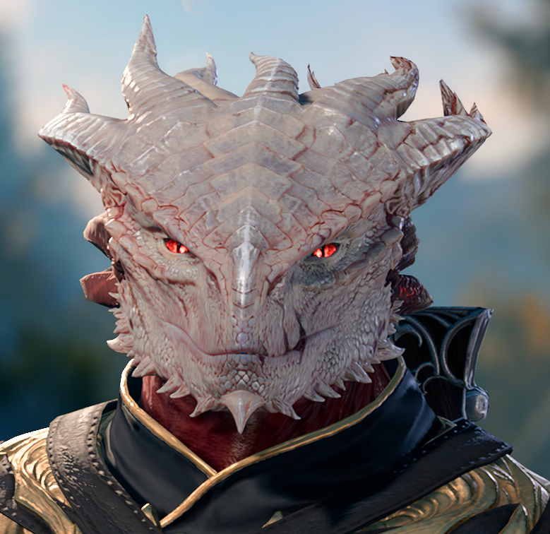 EasyBot_exe's tweet photo. #DarkUrge #Durge #BG3 #BaldursGate3 
improved canon-compliant Durge with mangled head
Kressa did a horrible job patching him up

the extra horns are Bhaal's prophecy written in Abyssal (originally, Bhaal speaks in Common and Abyssal) https://t.co/qdUI0dUBBO