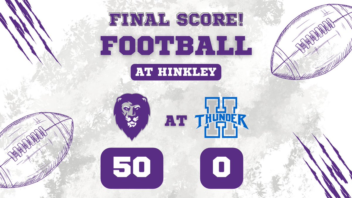 🏈 Football had a successful evening against Hinkley tonight! Go Lions!