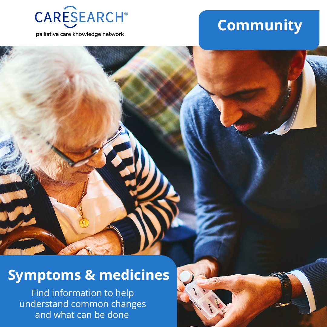CareSearch (@caresearch) on Twitter photo When a person is living with a #LifeLimitingIllness, it is important to understand common changes and what can be done.
Find reliable information about #symptoms and medicines that you or the person you care for could experience in our #CommunityHub 👇caresearch.com.au/Community/Pati… When a person is living with a #LifeLimitingIllness, it is important to understand common changes and what can be done.
Find reliable information about #symptoms and medicines that you or the person you care for could experience in our #CommunityHub 👇caresearch.com.au/Community/Pati…