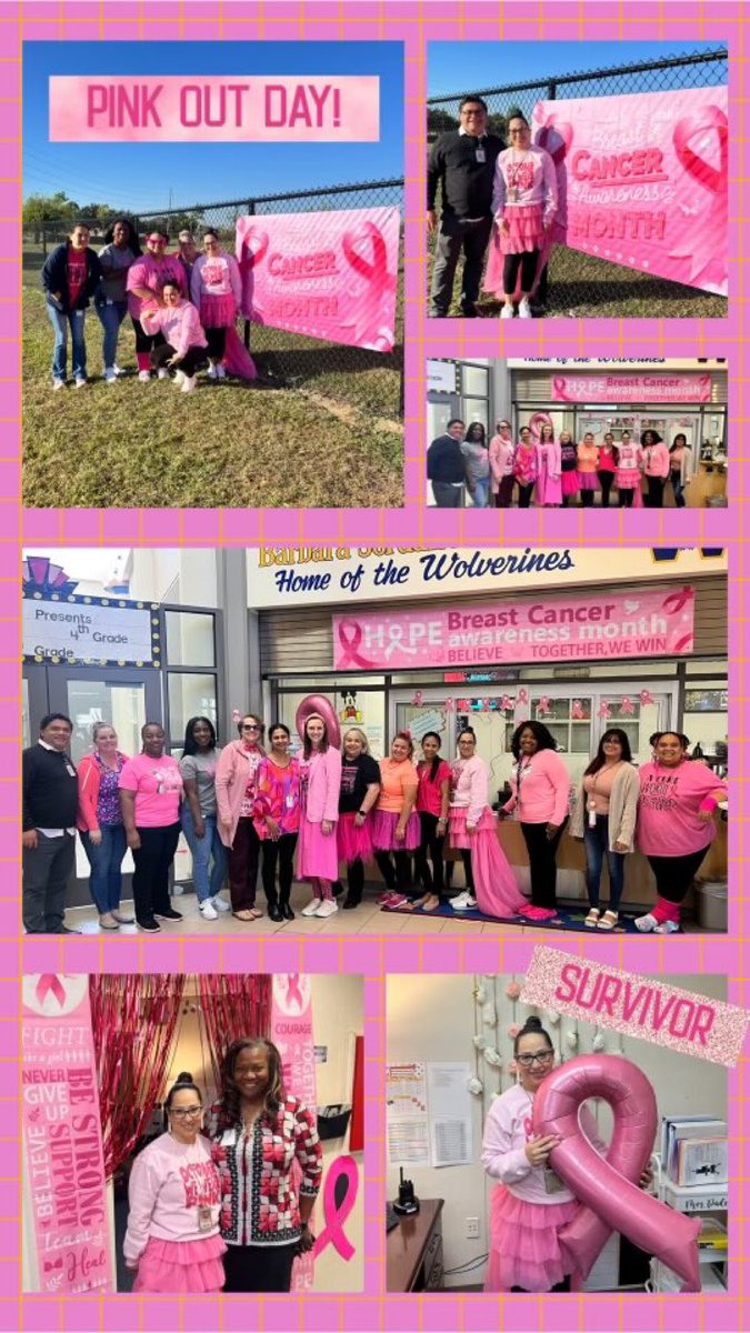 BJE_Wolverines's tweet photo. 🩷We turned it Pink! #BreastCancerAwareness @FortBendISD https://t.co/PyA6VgdoWQ