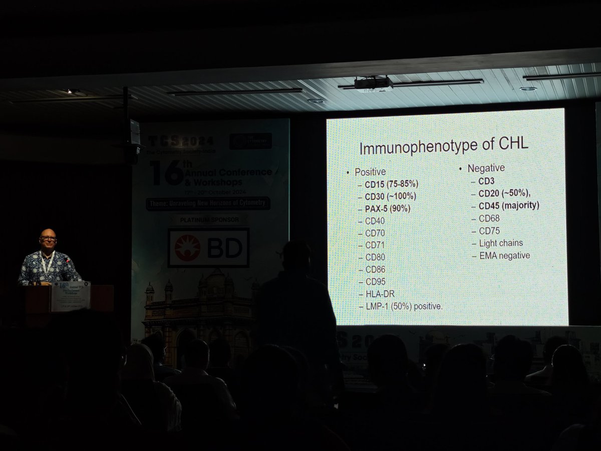 DR. ASISH RATH (@asishdoct) on Twitter photo Solid Tissue Flow ..Flow Cytometry in Hodgkin Lymphoma by Dr Brent Wood at #FlowTCS2024
<a href="/CytometryIndia/">THE CYTOMETRY SOCIETY</a> <a href="/DrArunCMC/">Arun Kumar Arunachalam</a> <a href="/drdatari/">Phaneendra Datari</a> <a href="/drkunalsehgal/">Kunal Sehgal</a> <a href="/PrashantTembha1/">Prashant Tembhare</a> <a href="/shivangih31/">Shivangi Harankhedkar</a> Solid Tissue Flow ..Flow Cytometry in Hodgkin Lymphoma by Dr Brent Wood at #FlowTCS2024
<a href="/CytometryIndia/">THE CYTOMETRY SOCIETY</a> <a href="/DrArunCMC/">Arun Kumar Arunachalam</a> <a href="/drdatari/">Phaneendra Datari</a> <a href="/drkunalsehgal/">Kunal Sehgal</a> <a href="/PrashantTembha1/">Prashant Tembhare</a> <a href="/shivangih31/">Shivangi Harankhedkar</a>
