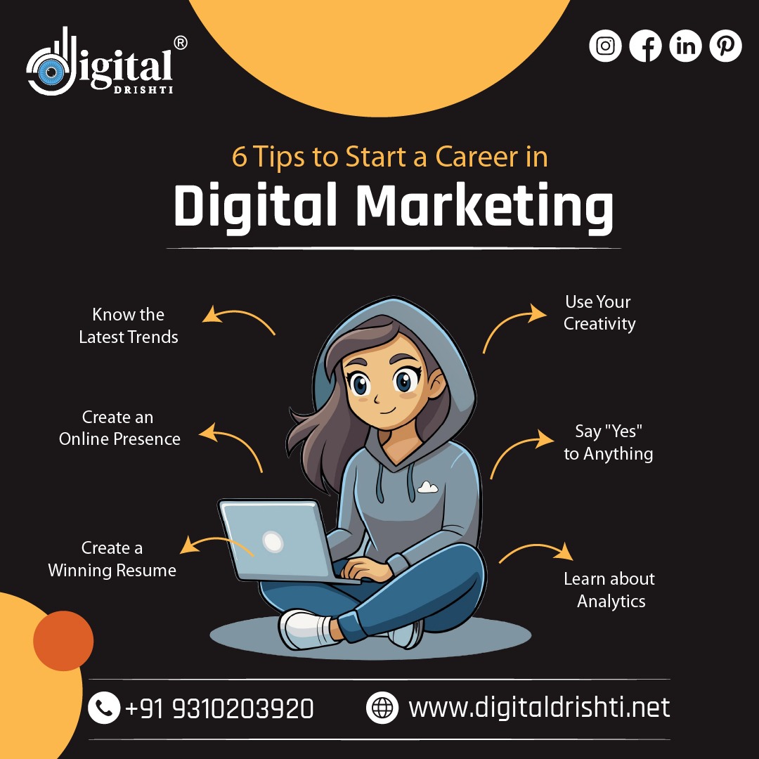 Digitaldrishti_'s tweet photo. "Your digital career starts with these 6 tips." https://t.co/zc0XdnVJ5v