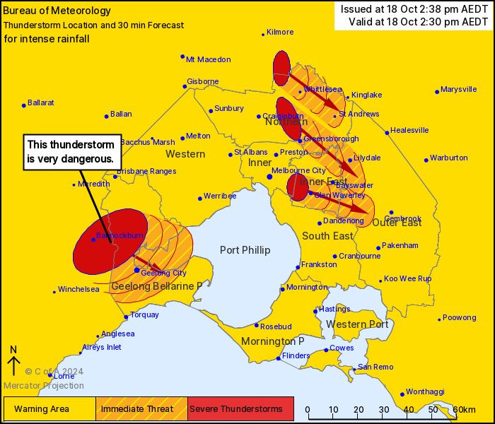 VicStormChasers's tweet image. The Bureau has issued a Dangerous Severe Storm Warning for the Geelong area and severe storm warning for the Melbourne area.  #Geelong #vicweather #storms bom.gov.au/products/IDV21… #Melbourne #melbweather #melbourneweather