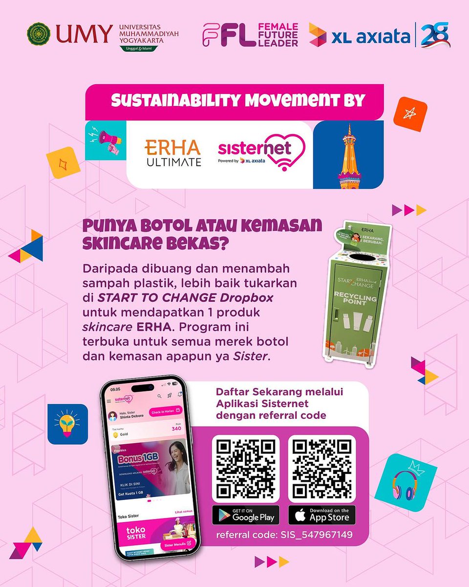 Halo Teman-teman mahasiswi Universitas Muhammadiyah Yogyakarta saatnya Sisternet pulang ke kotamu!🫶🏻

#umyogya #umy #lpkaumy #cdcumy #mudamendunia #unggulislami