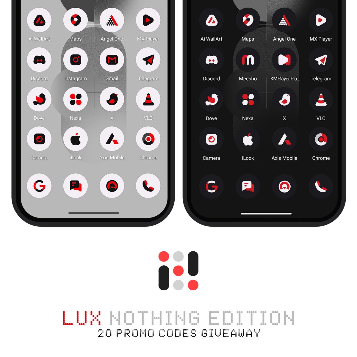 justnewdesigns's tweet photo. #Giveaway
Giving away 20 promo codes of
LuX : Nothing Icon Pack

Link: https://t.co/jys313D0hV (Get it now, it's on discount for very limited time)

Giveaway 20 Promo Codes
❤️ Retweet and comment to participate.  Result in 2 days. https://t.co/wY4PwPPCLw