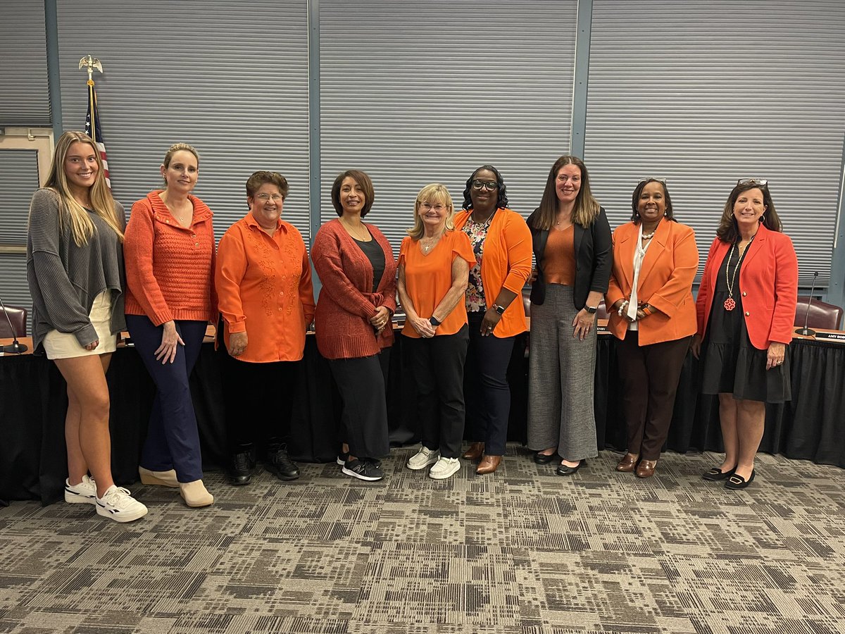 Our monthly board meeting fell on #UnityDay so of course we wore our orange to display our support of kindness, acceptance, and inclusion! 
#LeadHERship #safety #antibullying