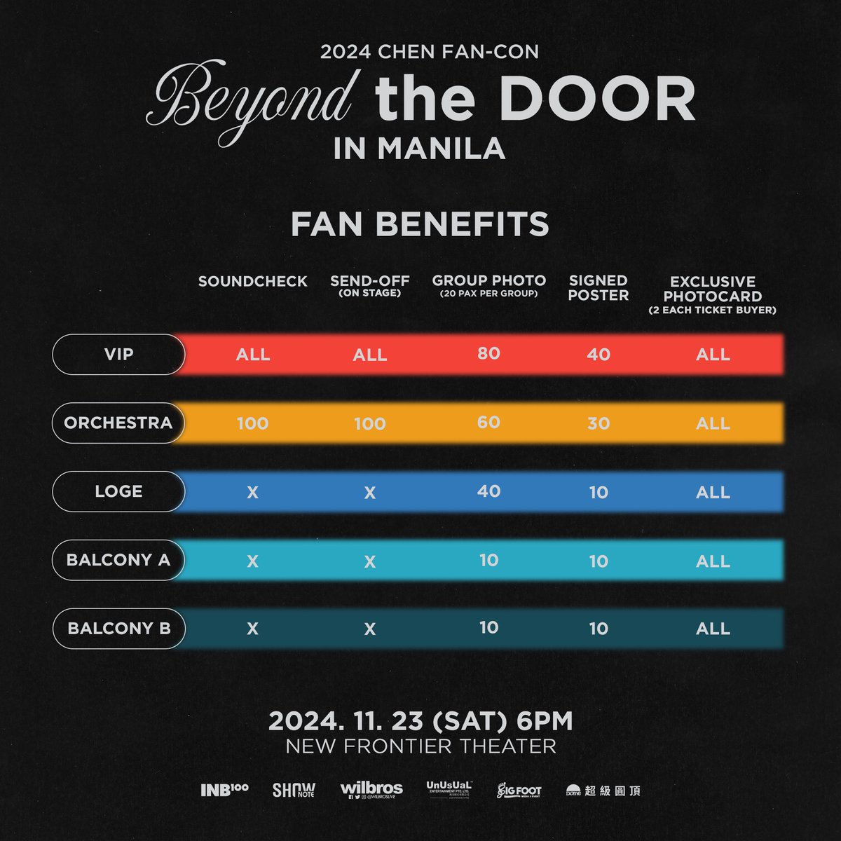 WilbrosLive's tweet photo. Just Announced 📣
𝟐𝟎𝟐𝟒 𝐂𝐇𝐄𝐍 𝐅𝐀𝐍-𝐂𝐎𝐍 
𝓑𝓮𝔂𝓸𝓷𝓭 𝐭𝐡𝐞 𝐃𝐎𝐎𝐑 𝐀𝐒𝐈𝐀 𝐓𝐎𝐔𝐑 𝐢𝐧 𝐌𝐀𝐍𝐈𝐋𝐀  
November 23 SAT 6PM
New Frontier Theater  

Tickets On-Sale: Oct 27 SUN 12PM
https://t.co/J8iVan5HCo and TicketNet outlets  

Fan Benefits include: Soundcheck, Send-Off,
Group Photo, Signed Poster and Exclusive Photocards 🤩
#CHEN #첸 #Beyond_the_DOOR_in_MANILA   #ASIATOUR