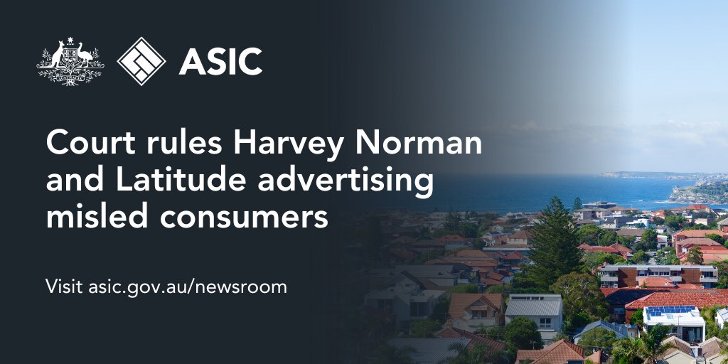 The Federal Court today ruled Latitude Finance Australia and Harvey Norman Holdings Ltd engaged in misleading conduct and made false or misleading representations in relation to a widespread advertising campaign brnw.ch/21wNSm6