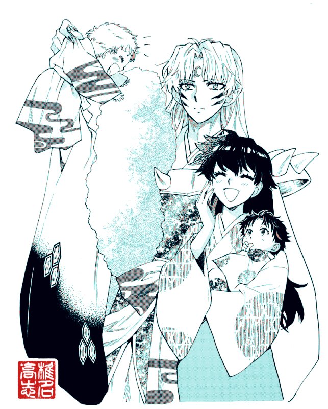 HanyouInuYasha's tweet photo. Official Yashahime Manga Art by Takashi Shiina https://t.co/AOhoUhpJ66