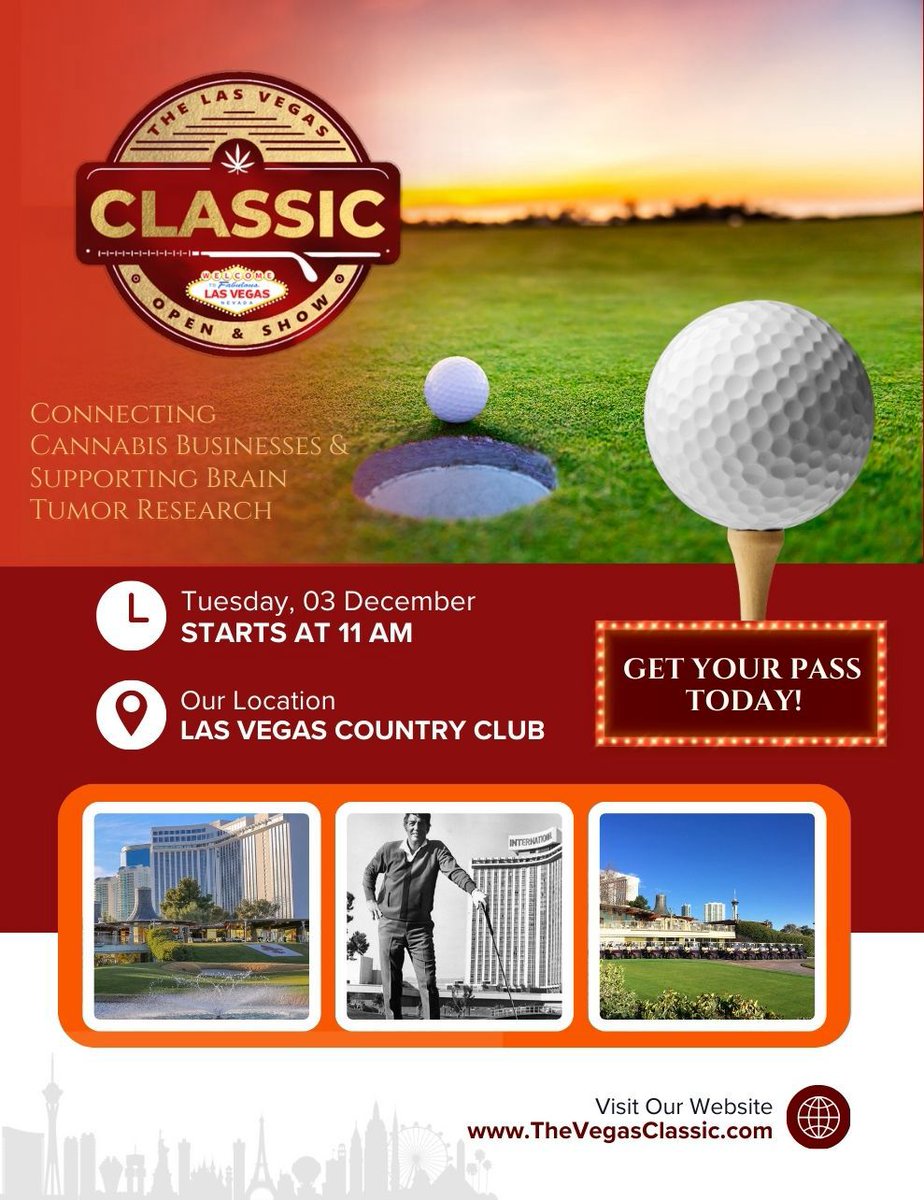 Going to Mjbiz this year? Come join us for #TheVegasClassic at Las Vegas Country Club December 3rd 

VIP luxury &amp; brand activations with 144 golfers &amp; leaders in cannabis.

Don't miss this luxury event in a legacy setting!

app.evolvedtickets.com/public/event/t…