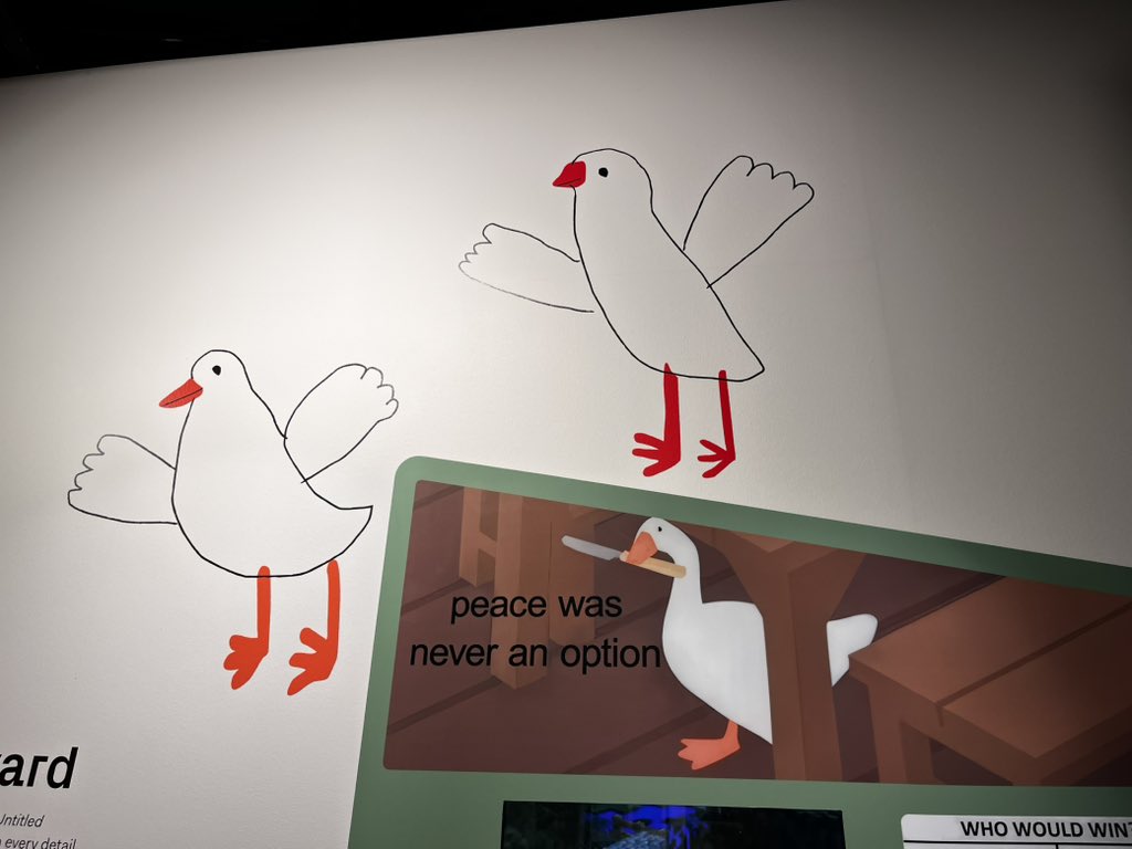 misc_cutlet's tweet image. Just did the holy trinity of Goose exhibit, Jode’s Mediterranean Eatery, Feminine Play 🪿🧆🔮