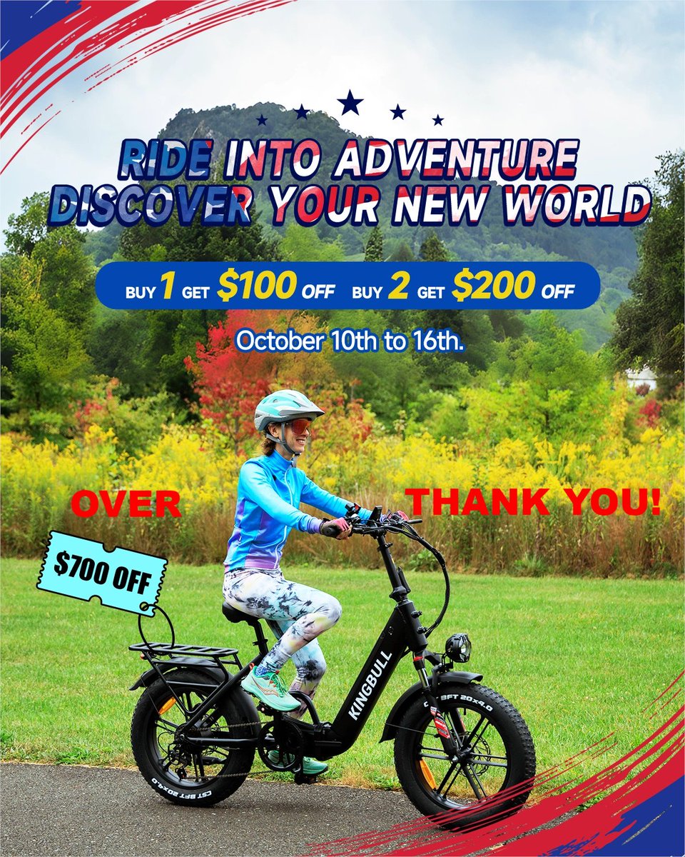 kingbullbike's tweet photo. Thank you for all of the support and trust during the Columbus Week! We will continue to make our products better and bring every customer a great riding experience. Love you all for lifetimes!📷
#KingbullBike #RideIntoAdventure #ebikelife #ColumbusDay https://t.co/zWuCauRHW9