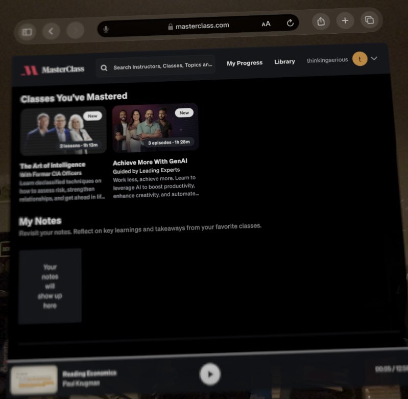 Just finished 2 amazing MasterClasses: The Art of Intelligence 🧠 &amp; Achieve More with Gen AI 🤖

I’m giving away 3 guest passes to MasterClass for 14-day access to over 200+ instructors! DM me if you’re in! 💡

#AI #MasterClass #LearnMore #FreePass #FutureOfLearning