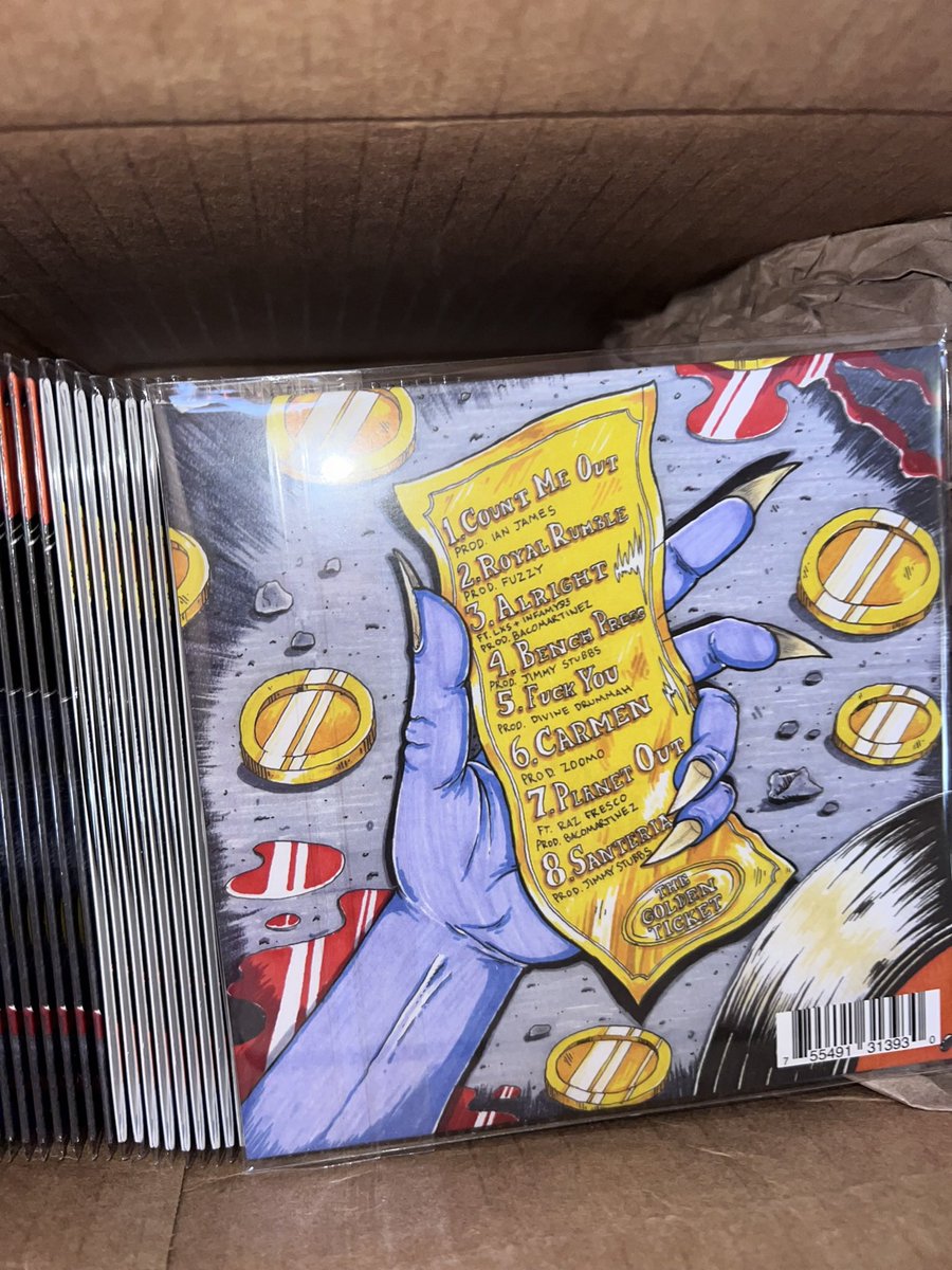 BigDaddyCh0p's tweet image. The golden ticket out everywhere now! CD’s $15 a pop so tap in while supplies last!