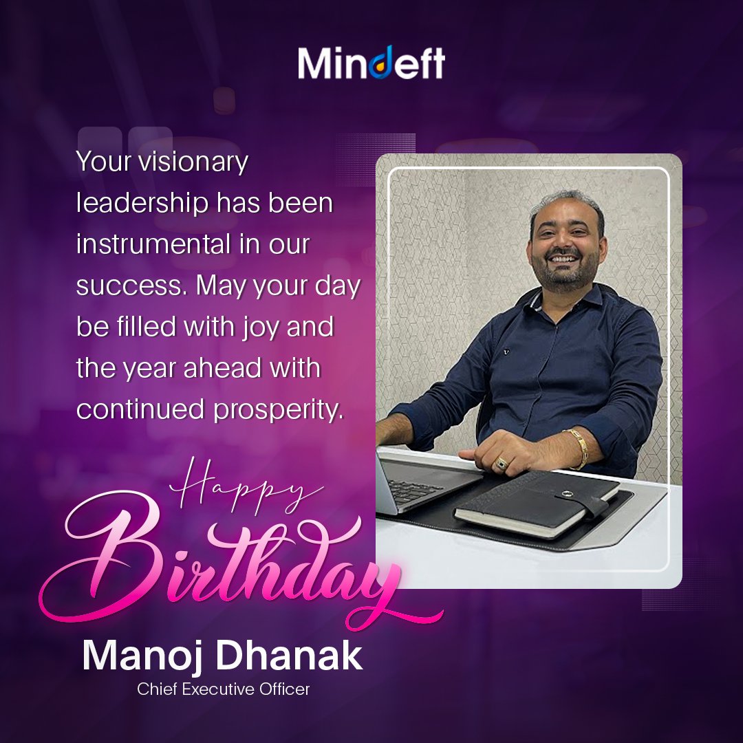 🎉 Happy Birthday to our visionary leader! 🎂 Your leadership, passion, and innovation inspire us every day. Here's to many more years of success, growth, and making a lasting impact! 🎉