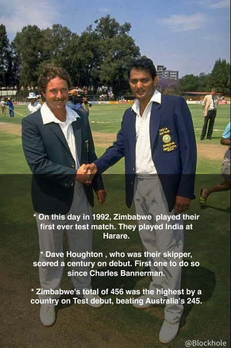imrajitd's tweet photo. Zimbabwe became the 9th Test playing nation on this day in 1992
#testcricket
#BlockHole
#DidYouKnow
#OnThisDay
#Zimbabwe
#India
#CricketTwitter
@ZimCricketv @BCCI https://t.co/eZsBTXcqvn