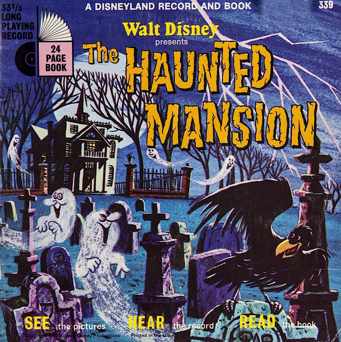 🎃Disney’s ‘The Haunted Mansion’ Record and Book (1970)