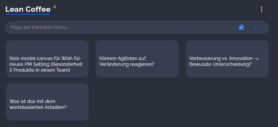 𝓤𝓹𝓭𝓪𝓽𝓮 𝓪𝓾𝓼 𝓭𝓮𝓶 𝓚𝓪𝓻𝓵𝓼𝓻𝓾𝓱𝓮𝓻 𝓾𝓷𝓭 𝓕𝓻𝓪𝓷𝓴𝓯𝓾𝓻𝓽𝓮𝓻 𝓞𝓷𝓵𝓲𝓷𝓮 𝓛𝓮𝓪𝓷𝓒𝓸𝓯𝓯𝓮𝓮 𝓝𝓻. 170. 
- Role model canvas für Wish für neues PM Setting
- Können Agilisten auf Veränderung reagieren?
#Innovation #Team 
LinkedIn → buff.ly/4dM5vuZ