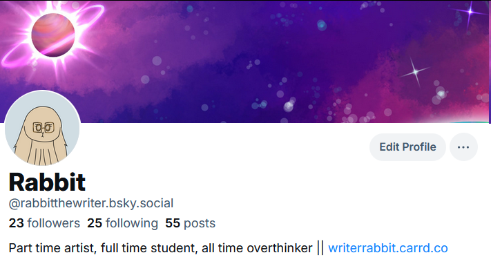 RabbitTheWriter's tweet image. If anybody was curious