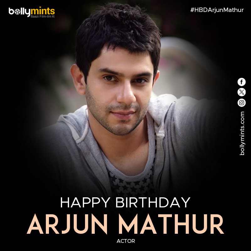 BollyMints's tweet photo. Wishing A Very Happy Birthday To Actor #ArjunMathur !
#HBDArjunMathur #HappyBirthdayArjunMathur https://t.co/kQo0AjAgEf