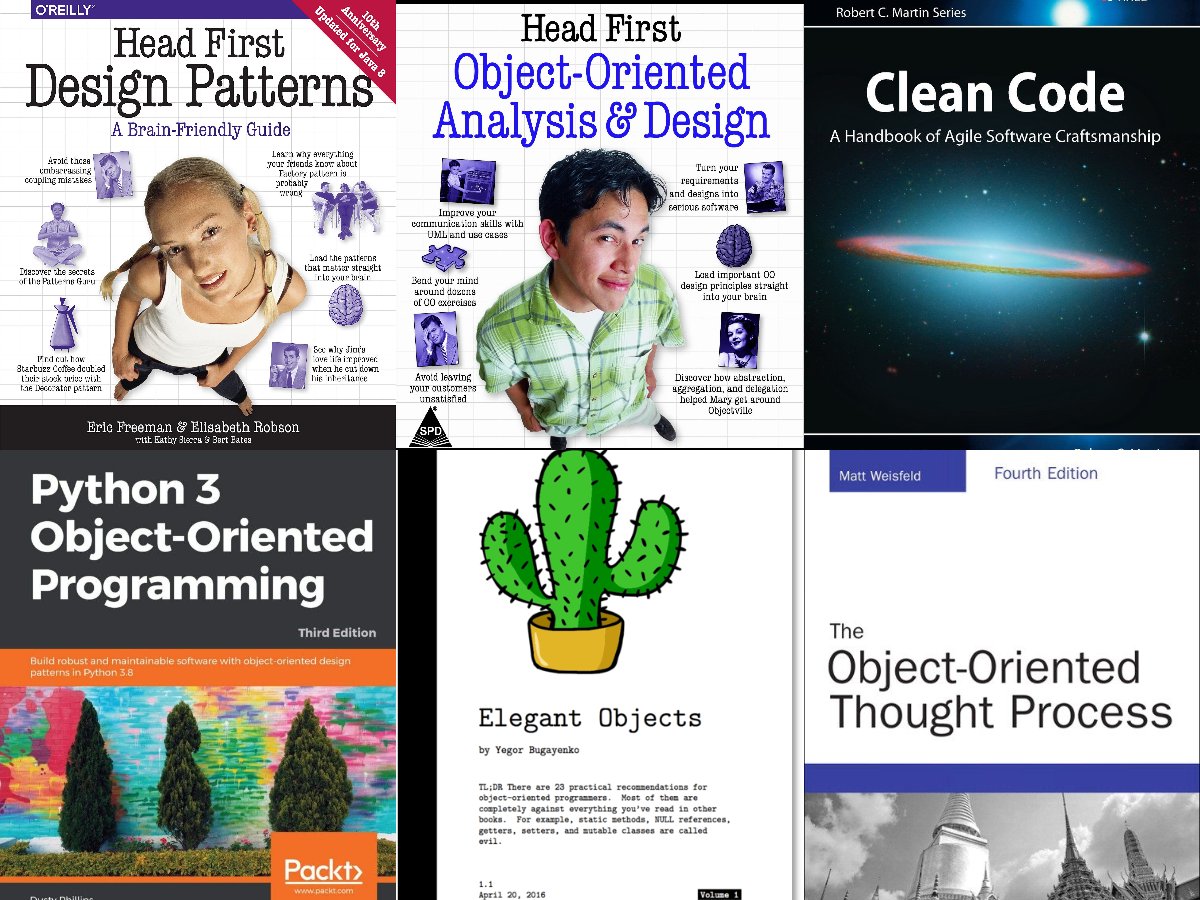 javinpaul's tweet photo. 5 Best books to learn OOP design and patterns
Head First Design Patterns 2nd Edition -  https://t.co/1lP72ytycP
Head First Java 3rd Edition -  https://t.co/jH692pZ1fw
Head First Object-Oriented Analysis and Design -  https://t.co/XNRbQmAssZ
Head First Programming https://t.co/uK7YwuC94a