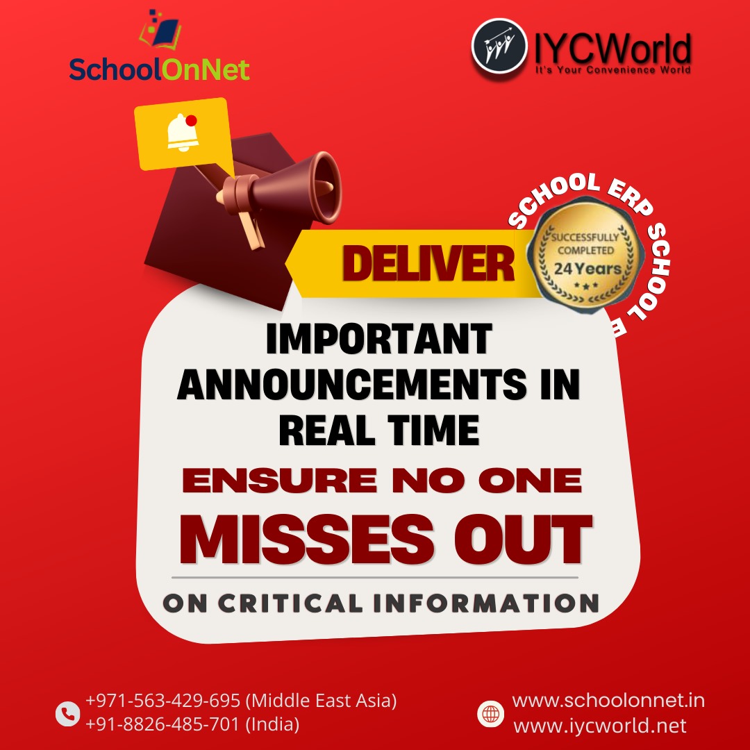 schoolonnet's tweet image. &quot;Share breaking news and urgent updates instantly with our News module.&quot;
📷Contact us today: +91-8826-485-701 (India), +971-563-429-695 (Middle East)
📷Visit us: schoolonnet.in
#erpsoftware #schoolerp #erpschoolsoftware #schoolstaff #schoolmanagementsoftware