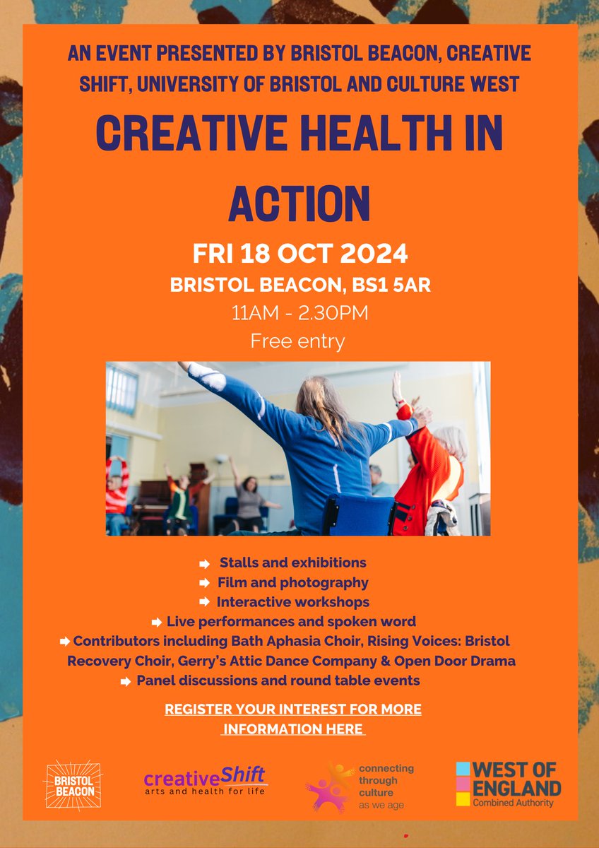 JessBaum (@jess_baum_jess) on Twitter photo TODAY! Come along to <a href="/Bristol_Beacon/">Bristol Beacon</a> for the #Creative #Health in Action conference in #Bristol. It's #FREE to attend and I'll be inviting you to #play with #clay and share your ideas about positive creative health experiences using <a href="/UCL_SBB/">Social Biobehavioural Research Group</a>'s #INNATE framework. Link below. TODAY! Come along to <a href="/Bristol_Beacon/">Bristol Beacon</a> for the #Creative #Health in Action conference in #Bristol. It's #FREE to attend and I'll be inviting you to #play with #clay and share your ideas about positive creative health experiences using <a href="/UCL_SBB/">Social Biobehavioural Research Group</a>'s #INNATE framework. Link below.