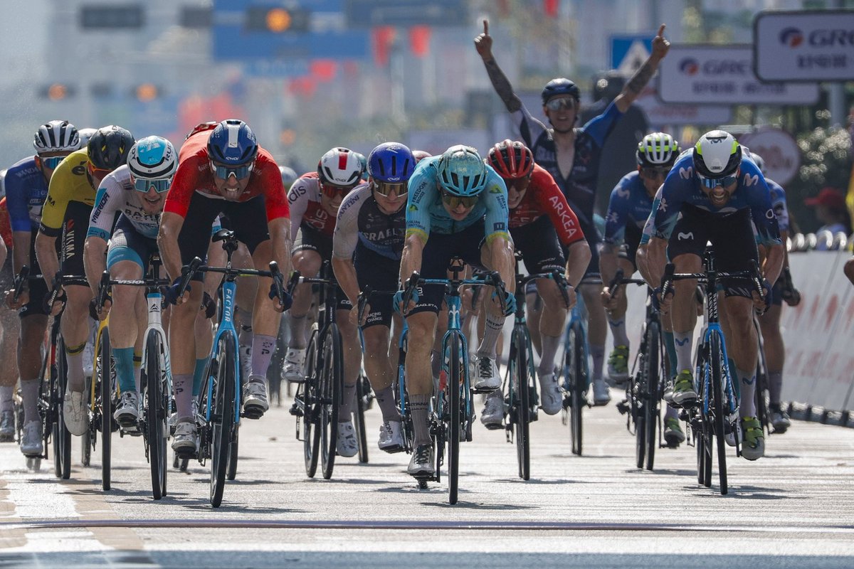 XDSAstanaTeam's tweet photo. 🇨🇳 RESULT: @TourofGuangxi 

After today’s second place 🥈 in the stage, @MaxKanter97 moves to the second position in the General Classification.

#TOG2024 #AstanaQazaqstanTeam 

📷 @SprintCycling https://t.co/kigqOISAQc