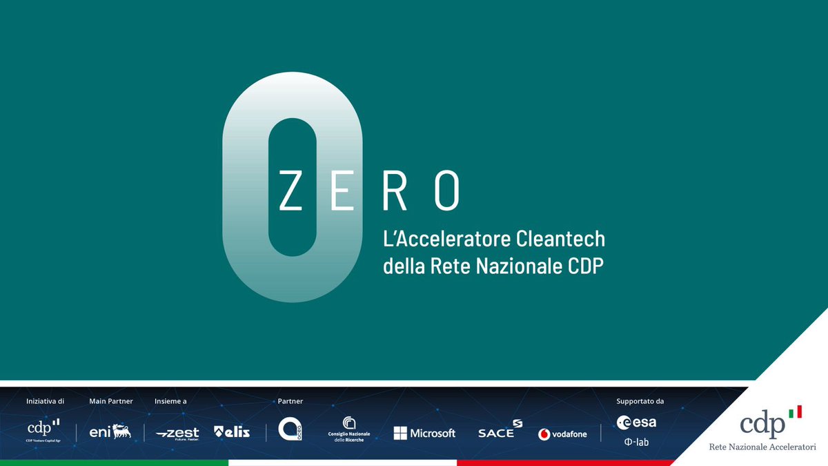 AceaGruppo's tweet image. #OpenCall ZERO | KICK OFF 4° edizione 🌍

Anche quest'anno siamo lieti di partecipare alla 4ª edizione di Zero, l'acceleratore #Cleantech di #CDPVentureCapital. Startup con soluzioni per la transizione energetica e digitale, fino a 120k euro di investimento. 

🔗 Candidati entro