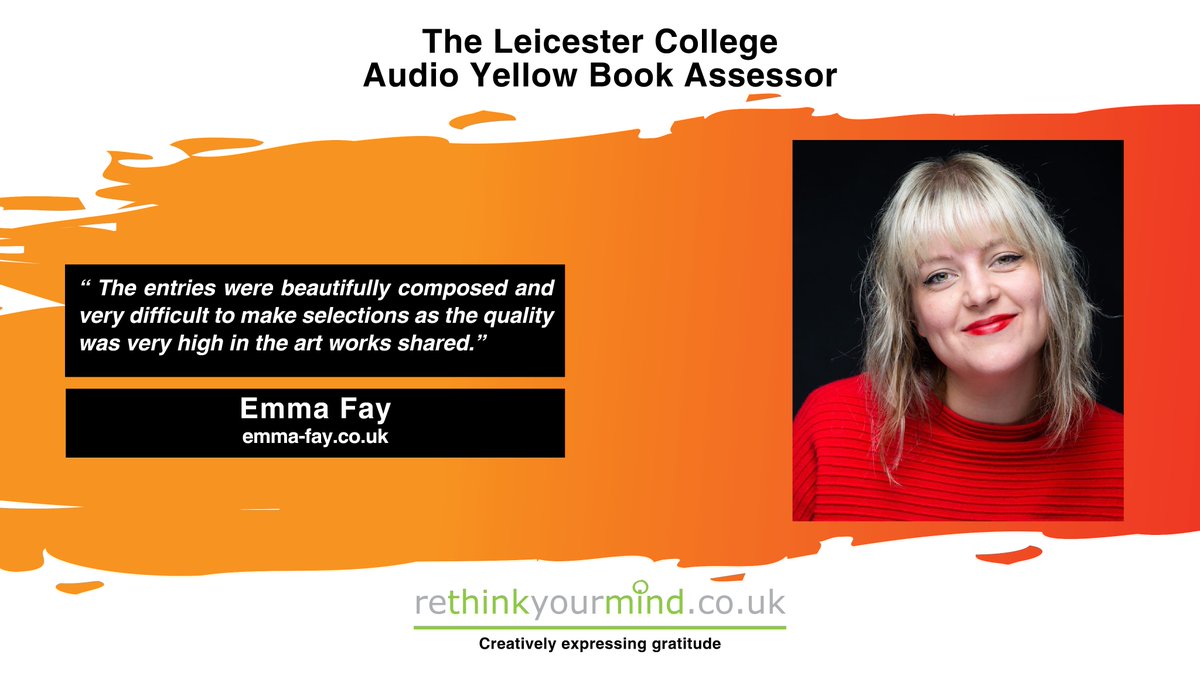 rethinkyourmind (@rethinkyourmind) on Twitter photo Congrats <a href="/LeicesterColl/">Leicester College</a> Student Alex French!👏
#TheLeicesterCollegeAudioYellowBook Wellbeing Resource Available for all Students & Staff
👉rethinkyourmind.co.uk/news/3rd-editi…
#NotesOfThanks to Kirsty Munroe, Natalie Ventrone & the creative arts & media team. TY Assessor @EmmaFayOfficial! Congrats <a href="/LeicesterColl/">Leicester College</a> Student Alex French!👏
#TheLeicesterCollegeAudioYellowBook Wellbeing Resource Available for all Students & Staff
👉rethinkyourmind.co.uk/news/3rd-editi…
#NotesOfThanks to Kirsty Munroe, Natalie Ventrone & the creative arts & media team. TY Assessor @EmmaFayOfficial!