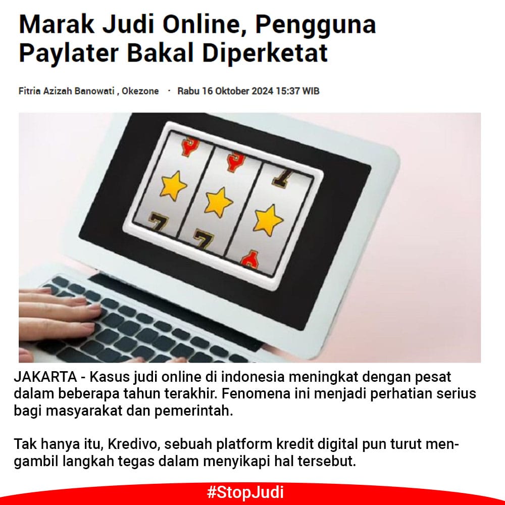 sandra_hut's tweet photo. Kasus Judol di Indonesia semakin meningkat, untuk itu pengguna Paylater akan diperketat

#JudolPenindas

Liam Payne Yahya Sinwar Hamas #HebohBanget #2024MAMAVOTE #TimnasDay Erina Seabank https://t.co/AunjUXimYZ