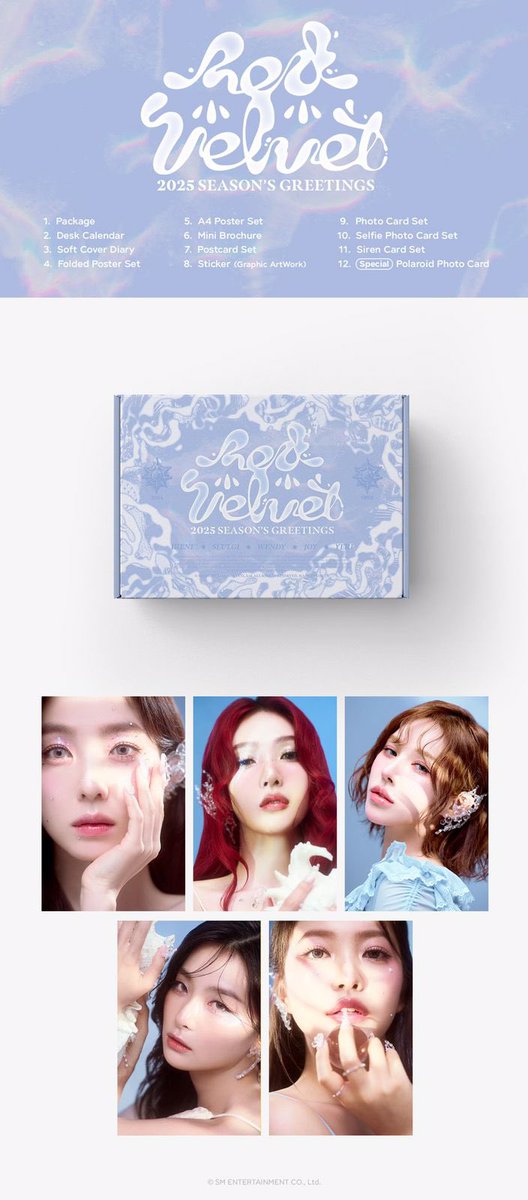 kpopbhoomigift's tweet photo. [OPEN SHARING] SEASON GREETINGS 2025 RED VELVET

‼️NOTE‼️
INTERASIA = MEMBER SET NO POB (BISA REQ WITH POB) 

Fullslot langsung co~
Harga Pair bisa lebih murah (DM!)

❌PACKING https://t.co/WBlsDiJj8q