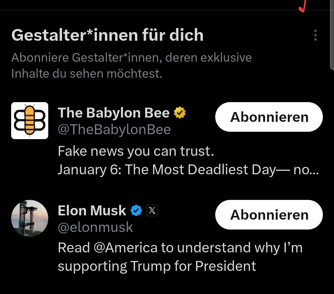 Twitter macht mir Vorschläge wem ich folgen könnte.
