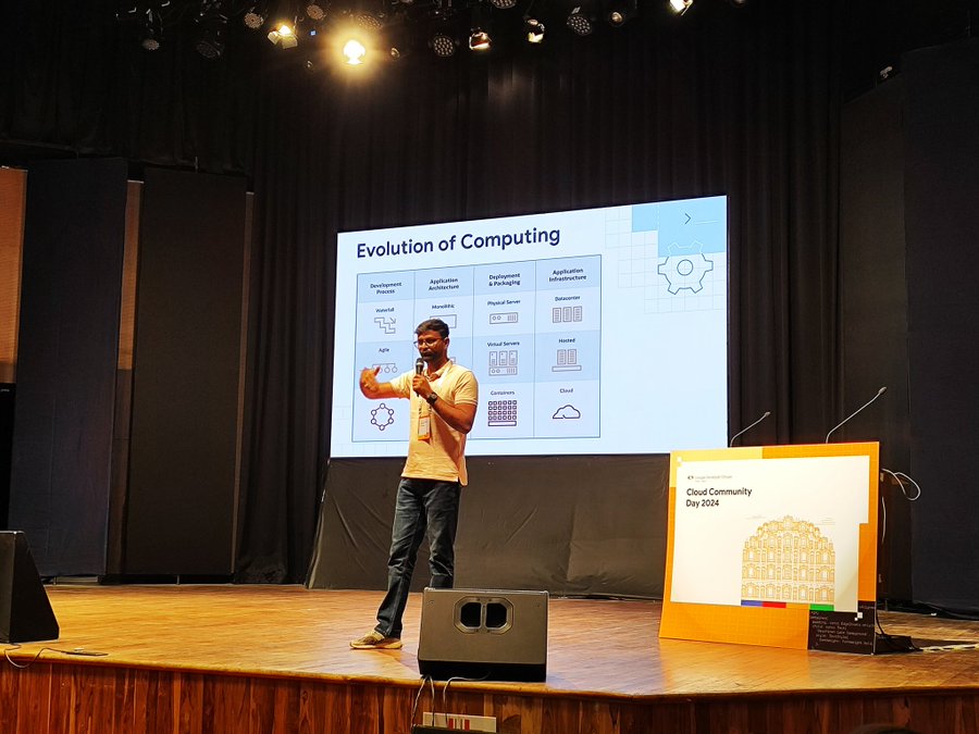 aditykumar0431's tweet photo. Exploring the future of hybrid and multi-cloud environments with Anthos, led by Harsh Manvar at Cloud Community Day. Game-changing insights into managing diverse cloud workloads seamlessly! ☁️ #CloudCommunityDay #jaipur #ccdjaipur
@gauravkheterpal
@vikas123
@AnukritiBansal https://t.co/G1AGZ9cI1i