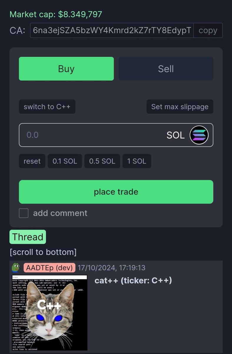 catpluspluscto's tweet photo. $8.3k | 137 holders | Not on the Raydium yet. 🚀🚀🚀🚀 https://t.co/qIK6AhclDk