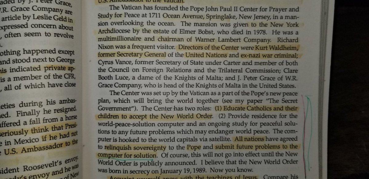 Jamzen's tweet image. Check BILL COOPER(1991) “BEHOLD A PALE HORSE” p89:
Vatican/CIA-AI scripting Freemason World Play since late 1980s.
FallenAngels Play,
Our Tragedy.