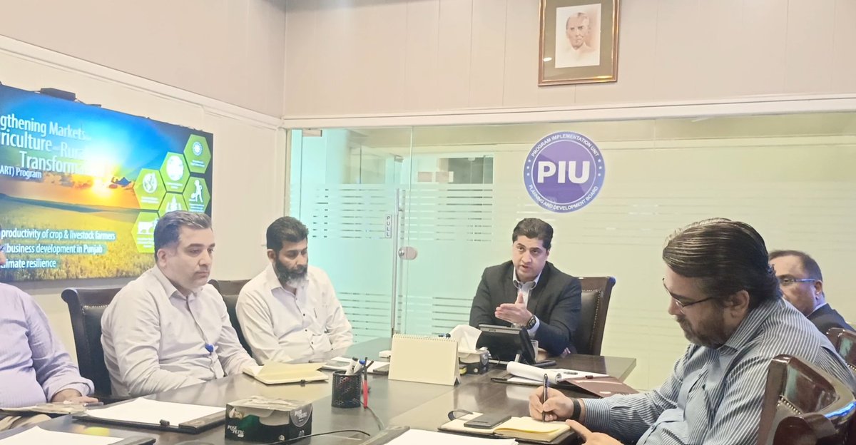 Pride_GoPb's tweet photo. A progress review meeting was held on #ImpactAssessmentent of #WorldBank funded #PrideProgram. M/S A.F Ferguson ( @affco_pk) shared the findings of pilot reports.

The meeting was attended by Mr. Ali Jalal, Program Director, Program Implementation Unit - P&D Board, (@eodbpunjab ) , Mr. Akmal Minallah TTL , PRIDE , @WorldBank  , Ms. Irum Tauqeer Co-TTL #PRIDE, #WorldBankGroup , Mr. Derek, #WorldBank, Ms. Qurat-ul-Ain Hadi #World #Bank and team members of #PIU and #PFMU, #PRIDEprogram.