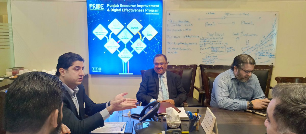 Pride_GoPb's tweet photo. A progress review meeting was held on #ImpactAssessmentent of #WorldBank funded #PrideProgram. M/S A.F Ferguson ( @affco_pk) shared the findings of pilot reports.

The meeting was attended by Mr. Ali Jalal, Program Director, Program Implementation Unit - P&D Board, (@eodbpunjab ) , Mr. Akmal Minallah TTL , PRIDE , @WorldBank  , Ms. Irum Tauqeer Co-TTL #PRIDE, #WorldBankGroup , Mr. Derek, #WorldBank, Ms. Qurat-ul-Ain Hadi #World #Bank and team members of #PIU and #PFMU, #PRIDEprogram.