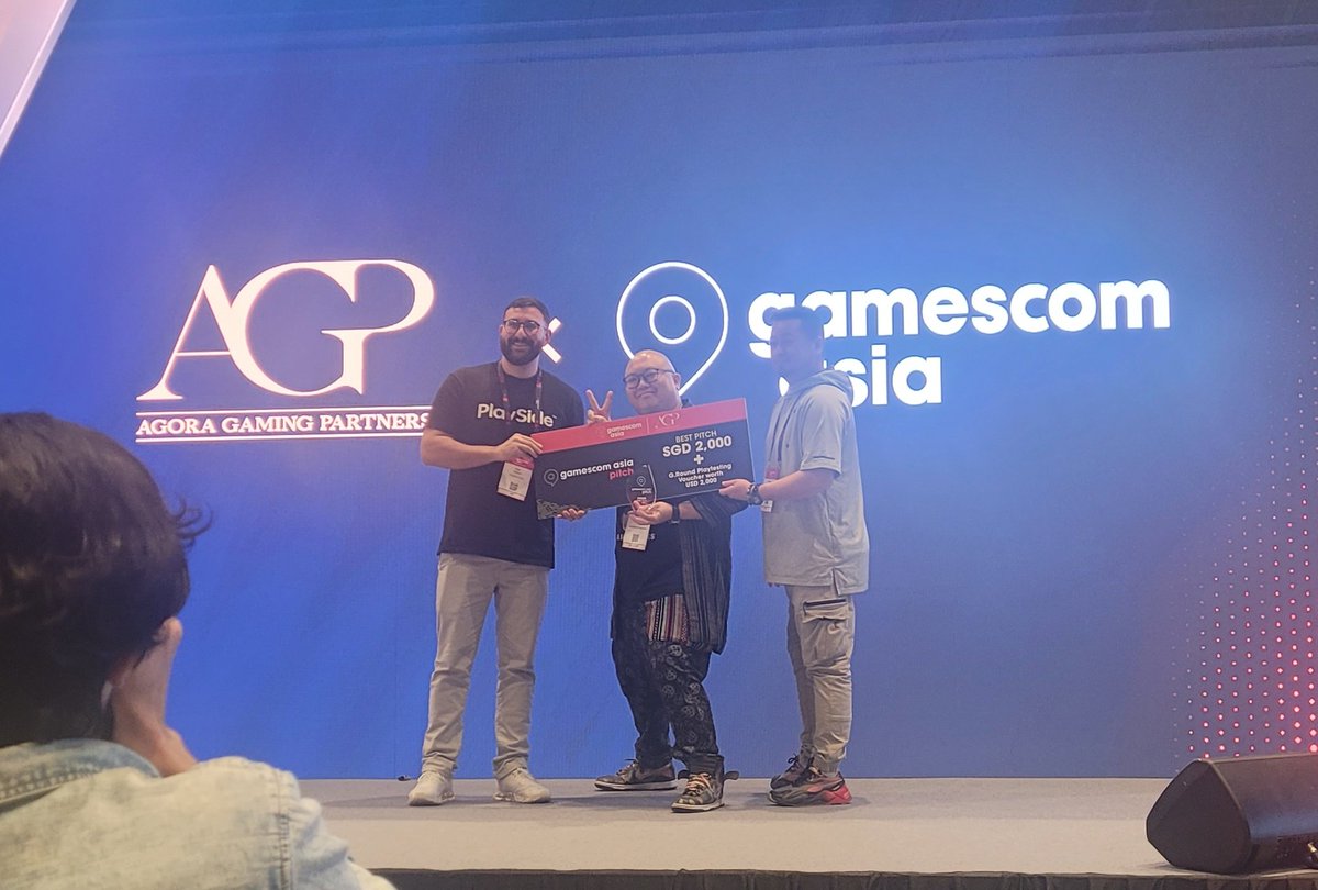 We won Best Pitch?! 

Thank you <a href="/AGP_advisory/">Agora Gaming Partners</a> and <a href="/gamescomasia/">gamescom asia x Thailand Game Show</a> for hosting the event!