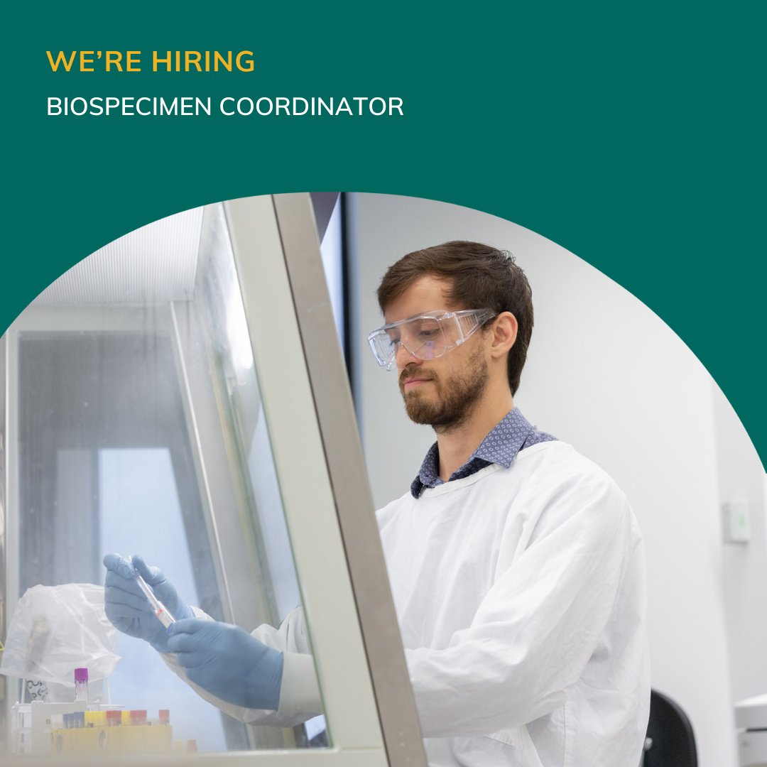 MIA #Biobank team at <a href="/CPC_usyd/">Charles Perkins Centre</a> @sydney_health is #hiring a Research #BiospecimenCoordinator to help coordinate the efficient collection, storage, &amp; retrieval of specimens for #research &amp; #clinical purposes. Info / apply to join world-leading research team&gt; bit.ly/3Y5ei5w