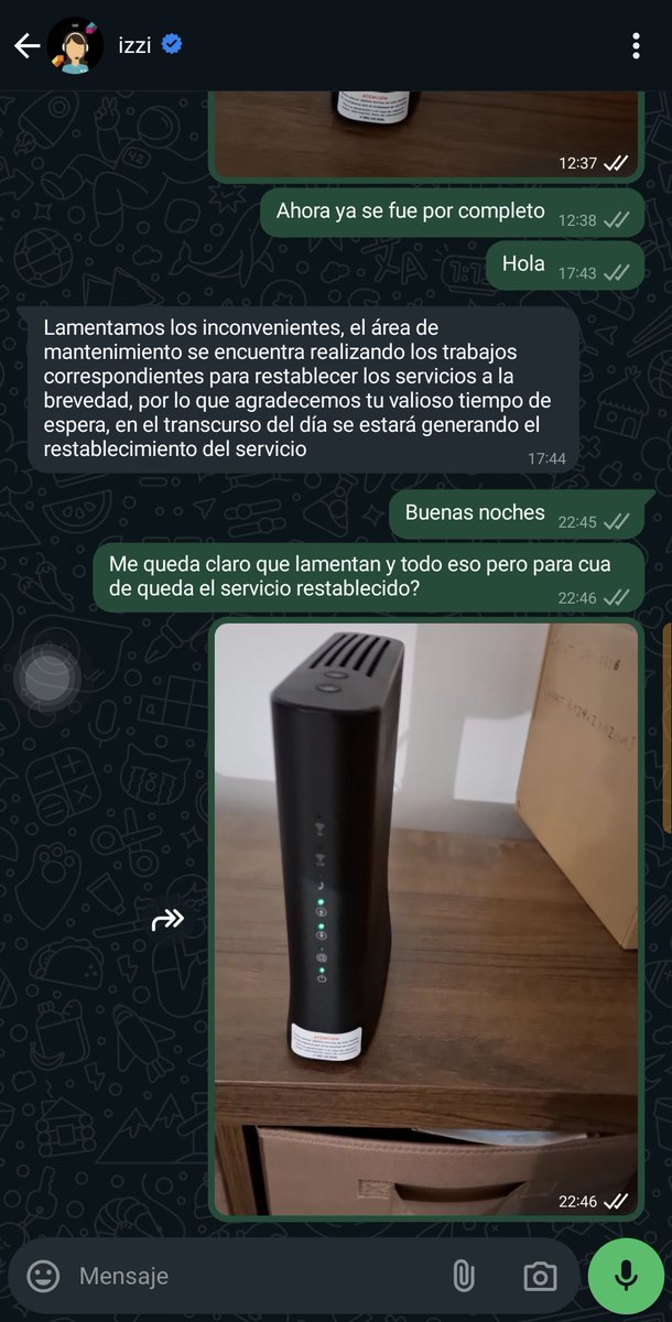 memoteaba's tweet photo. @ayudaizzi @Profeco Pues me.dejan en visto por la App por telefono https://t.co/XLKpmRNJO5